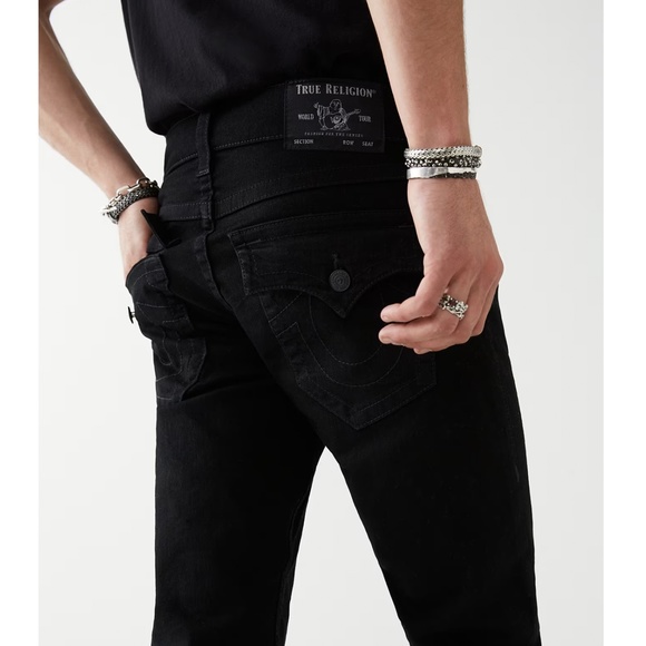NWT Teen Boy True Religion Black Cotton Jeans - Rocco Skinny Size 14 Inseam 29" - Picture 4 of 15